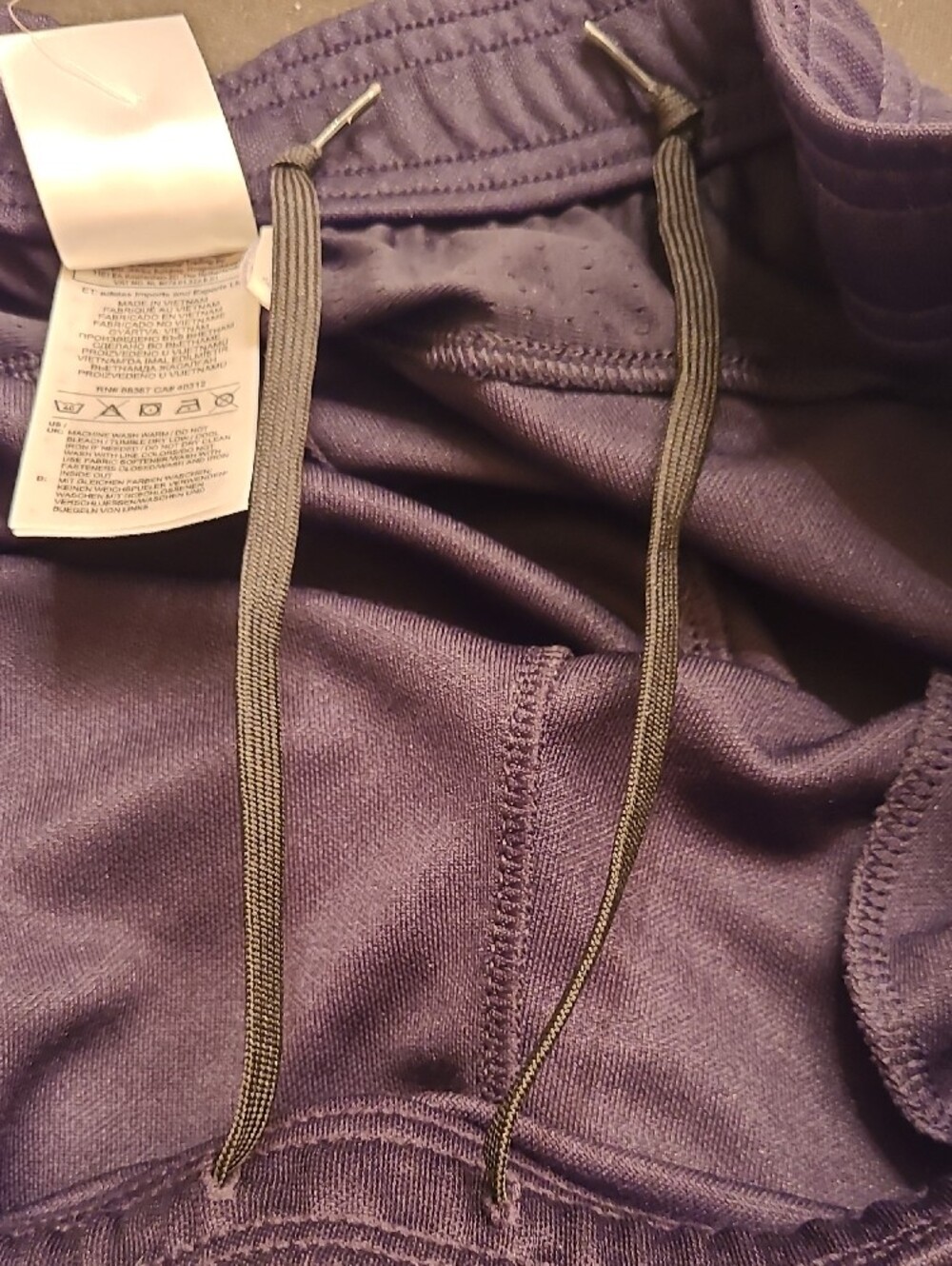 Unisex adidas Black Track Pants with White Three-Stripes Size XL NWT - Picture 6 of 8